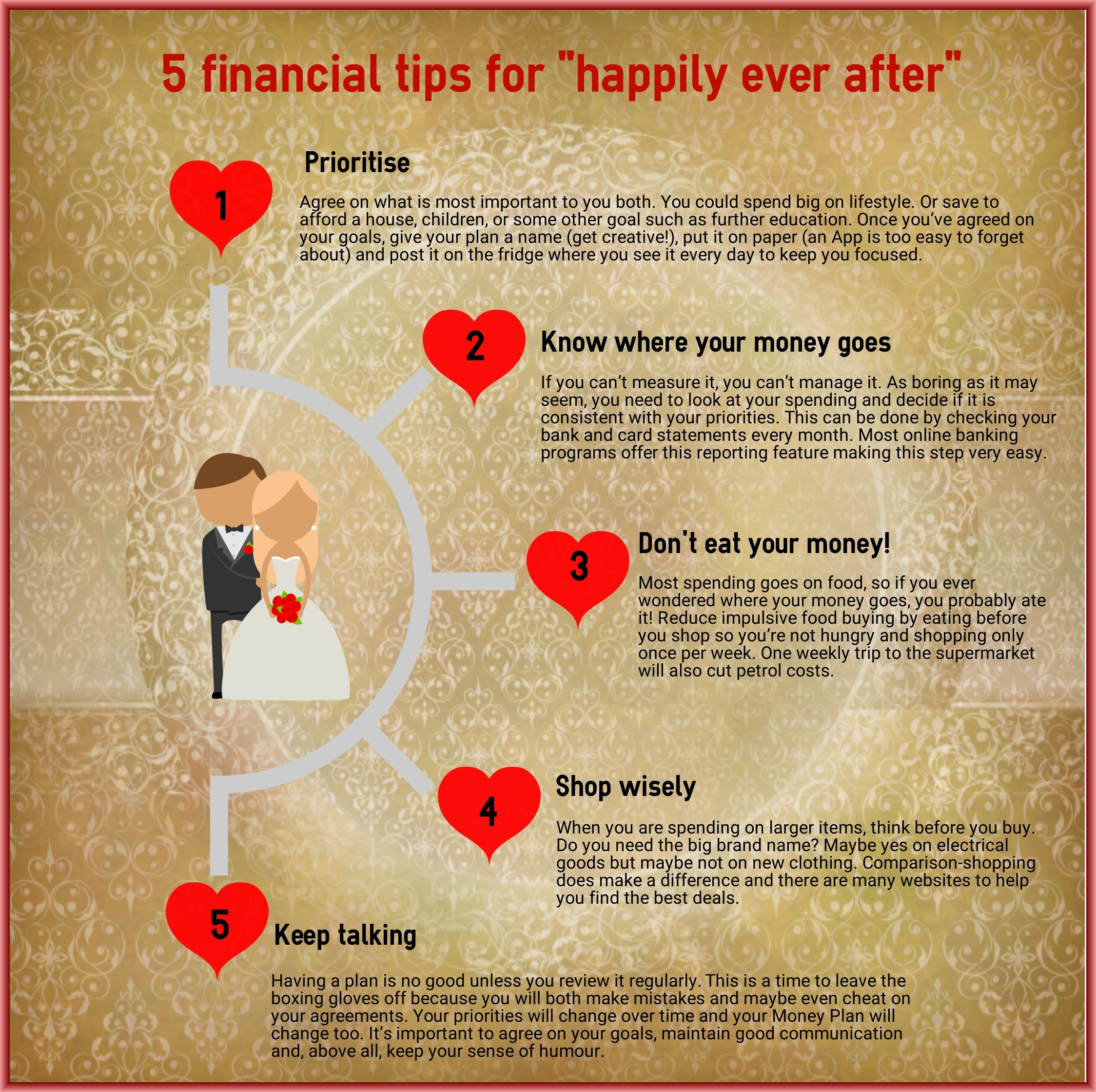 Infographic 5 tips for happily ever after