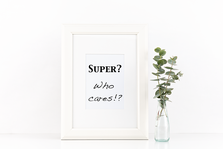 Super who cares photo frame