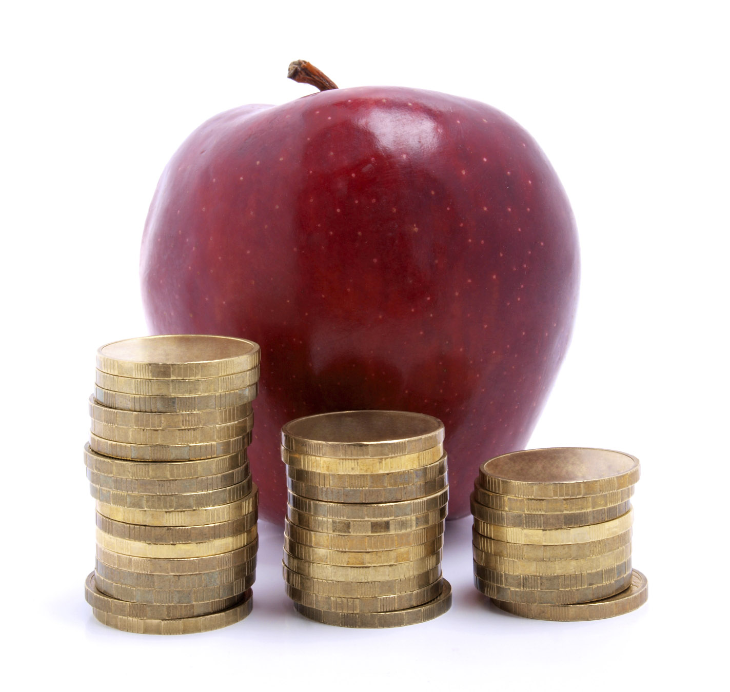 coins with apple